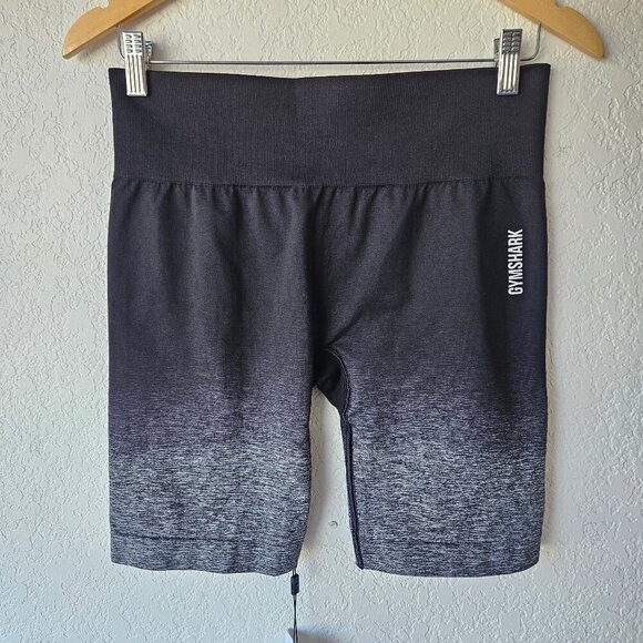 Gymshark Adapt Gray Black Ombre Compression Seamless Bike Shorts Workout XL NWT - Picture 1 of 6